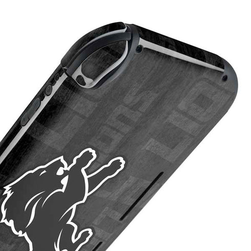 NFL Detroit Lions Black & White Nintendo Switch Lite Skin